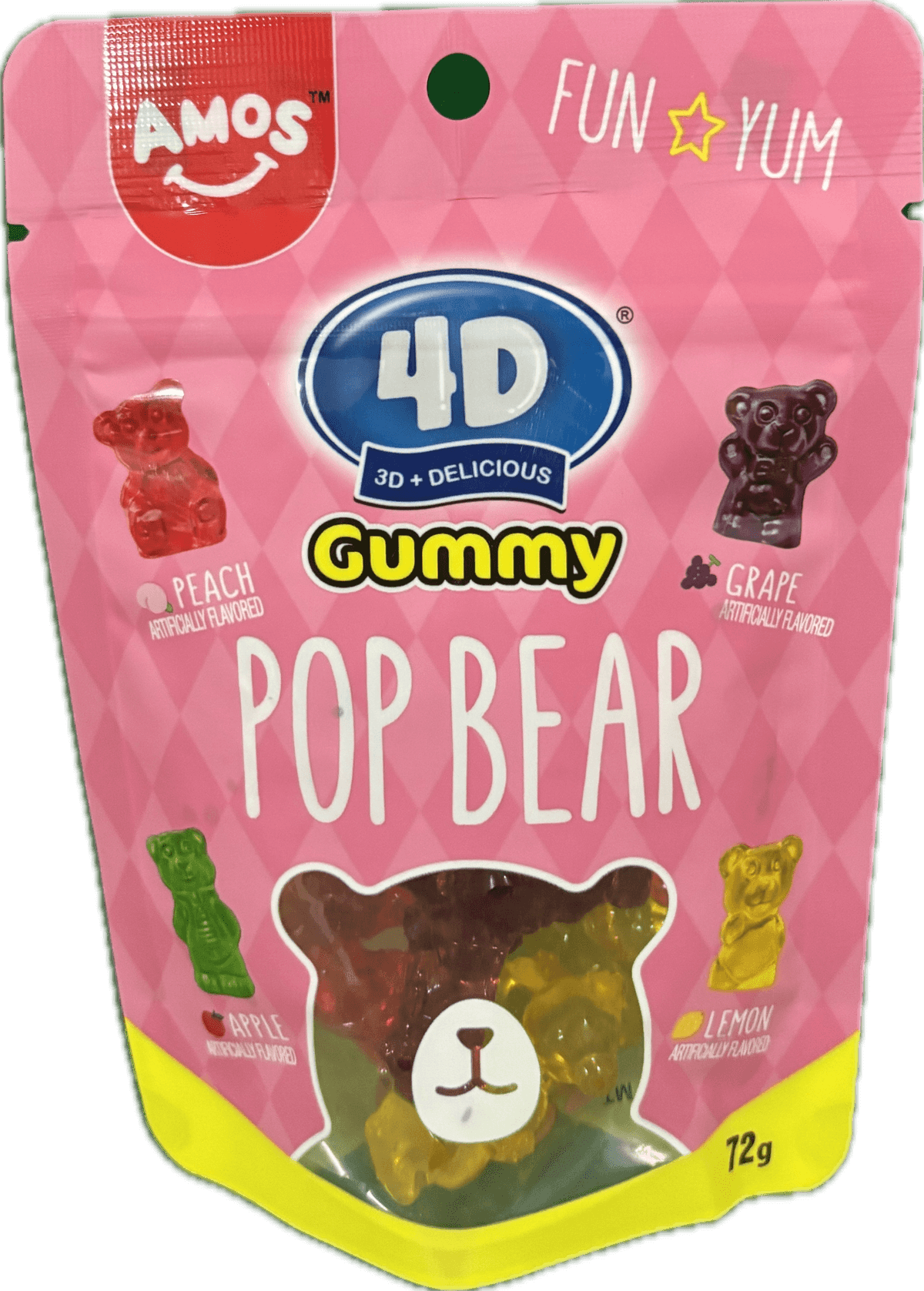 Amos 4D Gummy Bear 72g*36